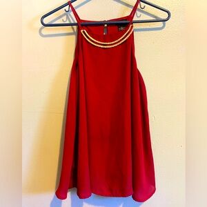 Rue 21 sleeveless dark reddish shirt size small
